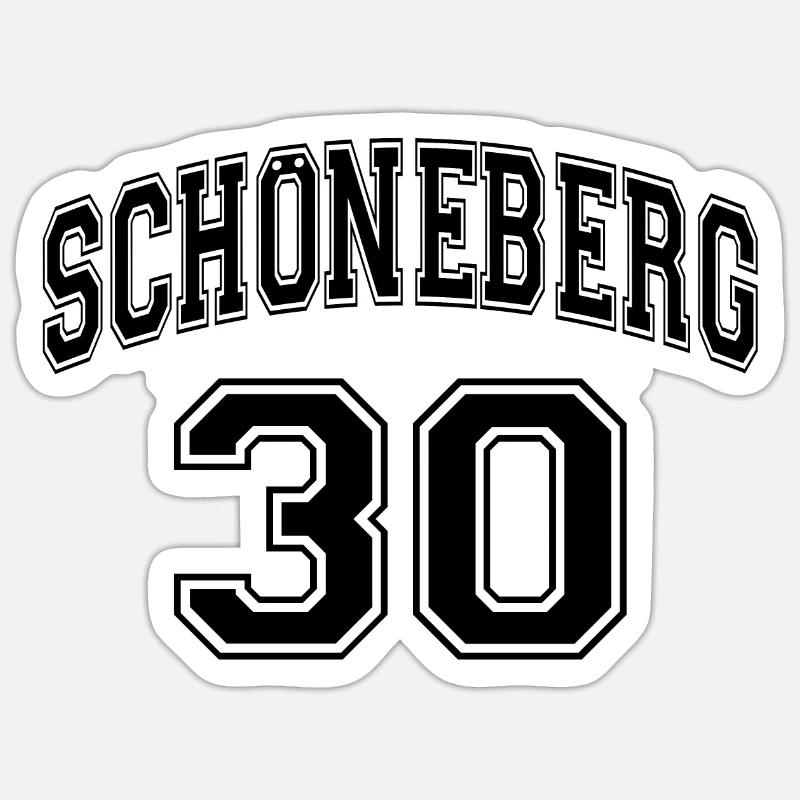 SCHÖNEBERG 30 Nostalgia Design Berlin District Zip Code Sticker size S (10 x 10 cm)