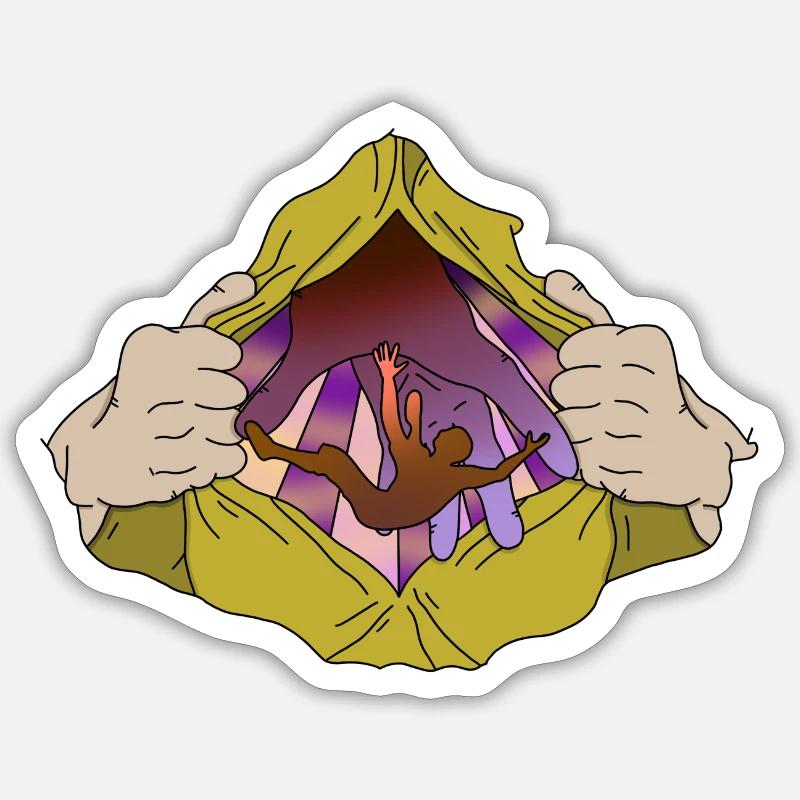 Fall - Sticker Größe S (10 x 10 cm) - Mattweiß
