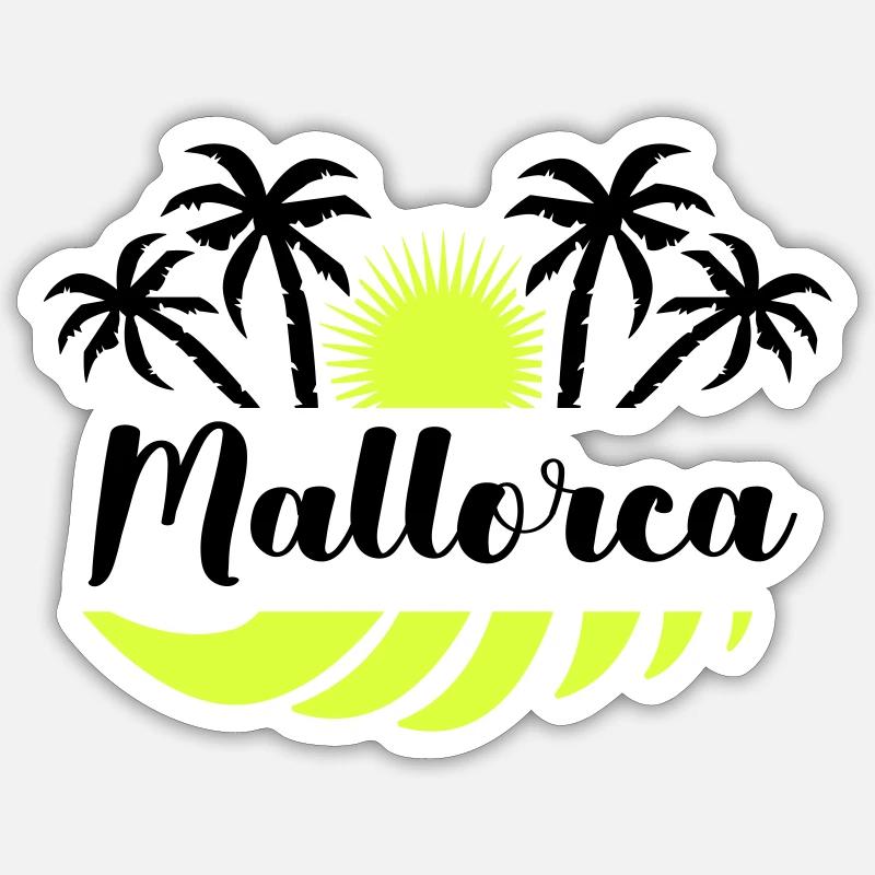 mallorca - Sticker Größe S (10 x 10 cm) - Mattweiß