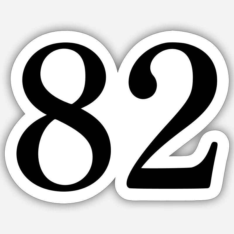 82 - Sticker taille S (10 x 10 cm) - blanc mat