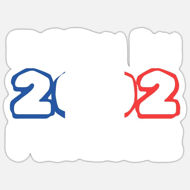2002 - Sticker taille S (10 x 10 cm) - blanc mat