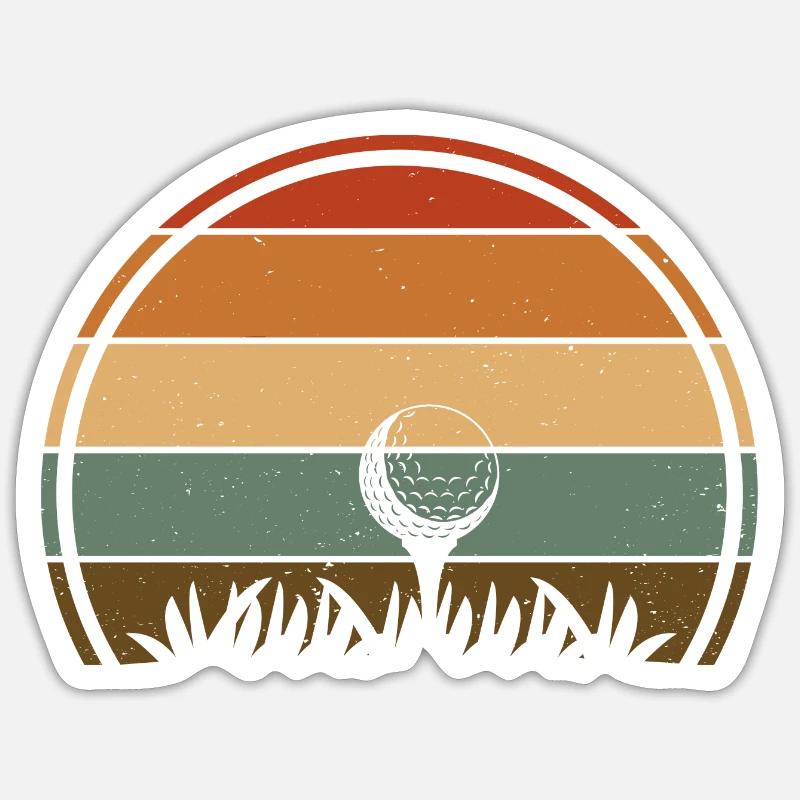 Golf Golfer - Sticker size S (10 x 10 cm) - white matte