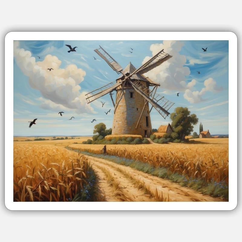 Windmühle Sticker Größe S (10 x 10 cm)