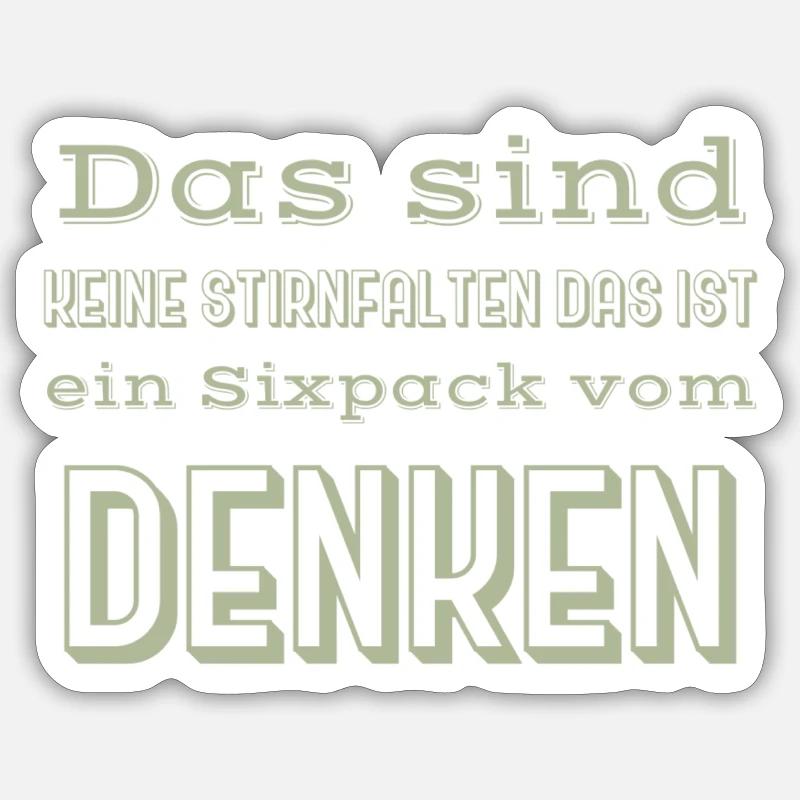 Sixpack saying - Sticker size S (10 x 10 cm) - white matte