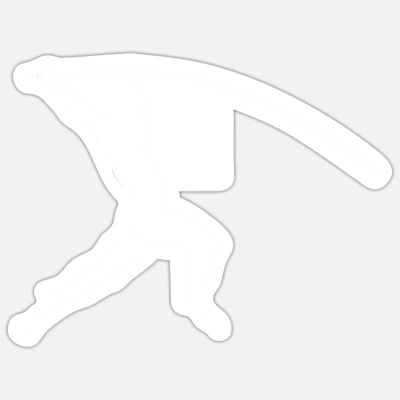 Pole vault - Sticker size S (10 x 10 cm) - white matte
