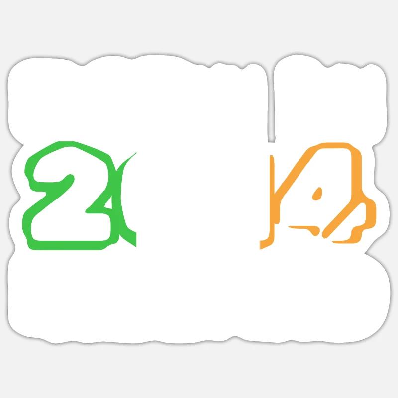2014 - Sticker taille S (10 x 10 cm) - blanc mat