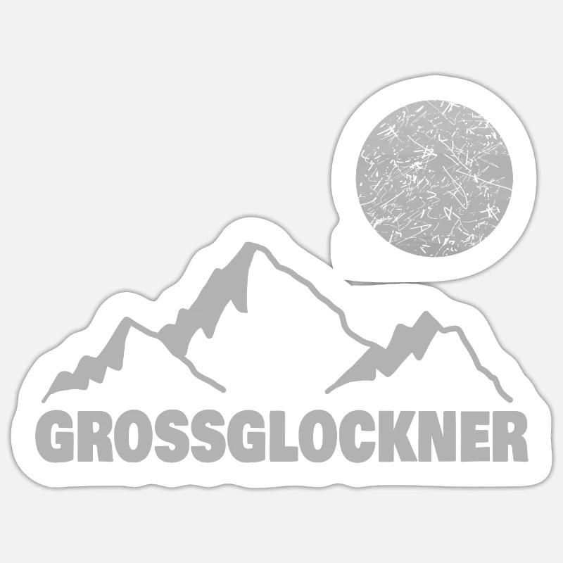 Climbing Grossglockner - Sticker size S (10 x 10 cm) - white matte