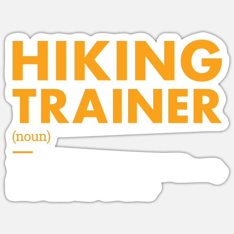Hiker Trainer Definition Hiking - Sticker Größe S (10 x 10 cm) - Mattweiß