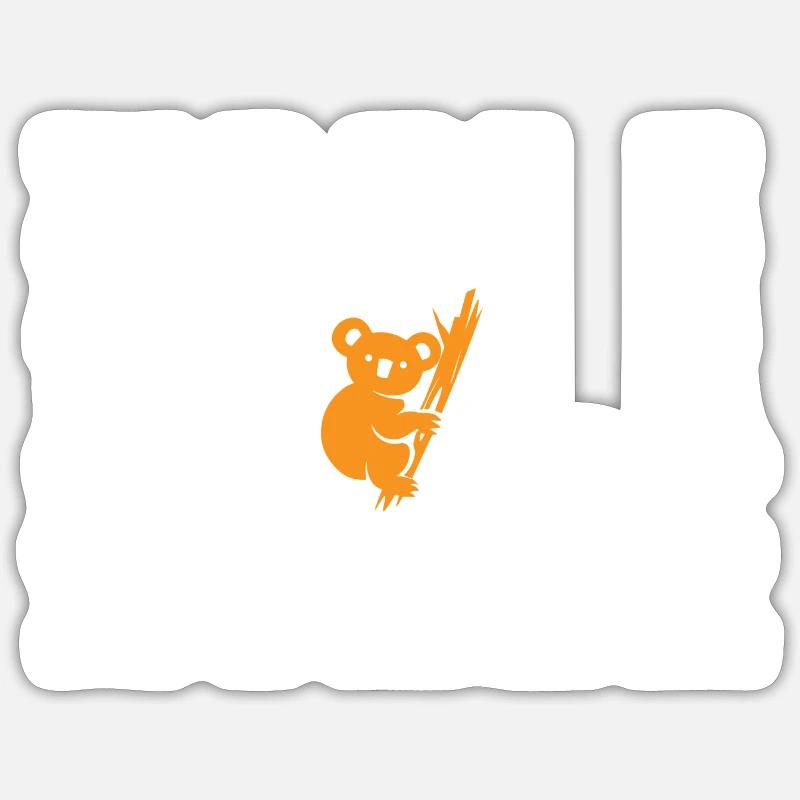 Koala Animal Bear Tree - Sticker size S (10 x 10 cm) - white matte