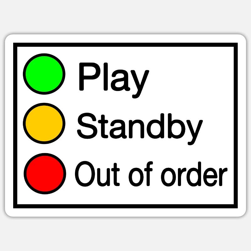 Conditions - Sticker size S (10 x 10 cm) - white matte