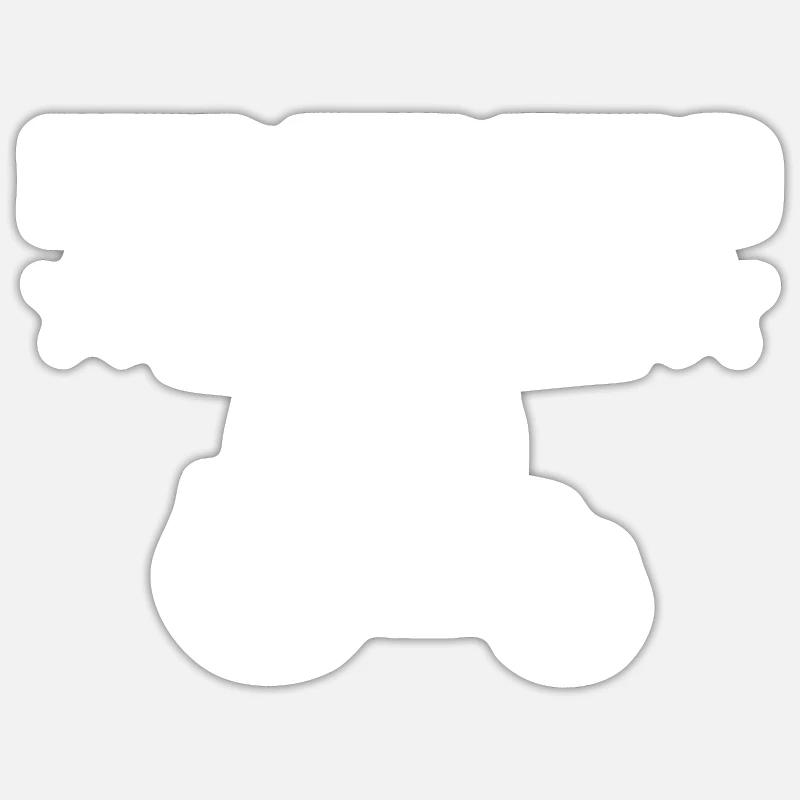 Traktor - Sticker Größe S (10 x 10 cm) - Mattweiß