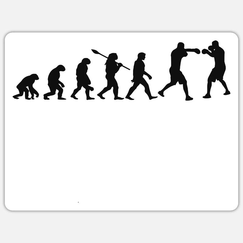 Evolution des Boxens | Boxer-Geschenk Sticker Größe S (10 x 10 cm)