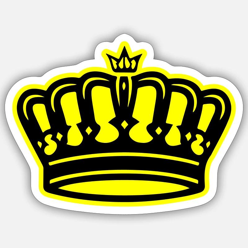 Crown Symbol King - Sticker size S (10 x 10 cm) - white matte