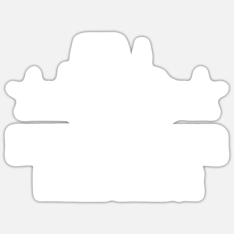 Traktor - Sticker Größe S (10 x 10 cm) - Mattweiß
