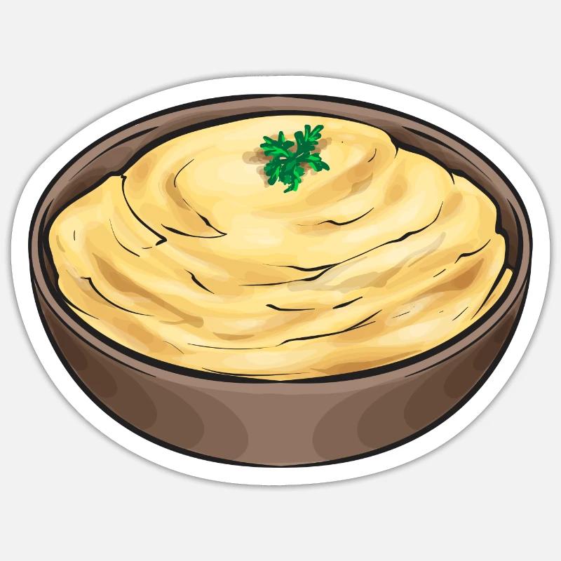 Mashed potatoes Mashed potatoes - Sticker size S (10 x 10 cm) - white matte
