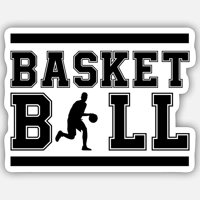 basket-ball Sticker taille S (10 x 10 cm)