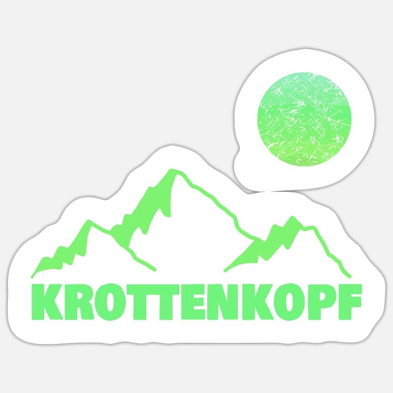 Escalade du Krottenkopf - Sticker taille S (10 x 10 cm) - blanc mat