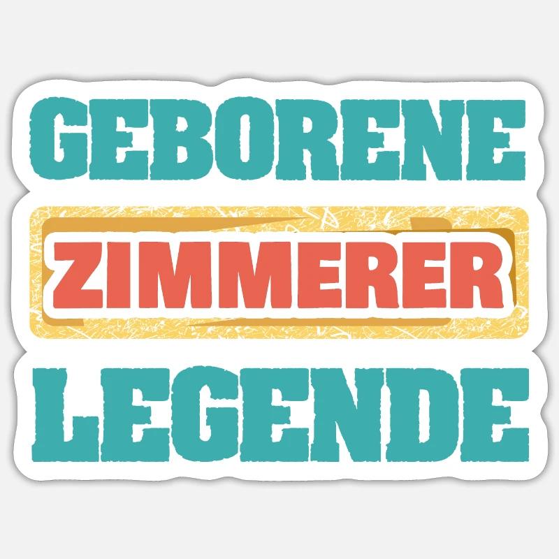Gift for carpenter - Sticker size S (10 x 10 cm) - white matte