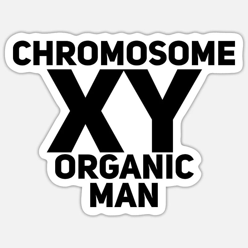 XY Chromosom - Stolzer Genetik Code Mann Männer - Sticker Größe S (10 x 10 cm) - Mattweiß