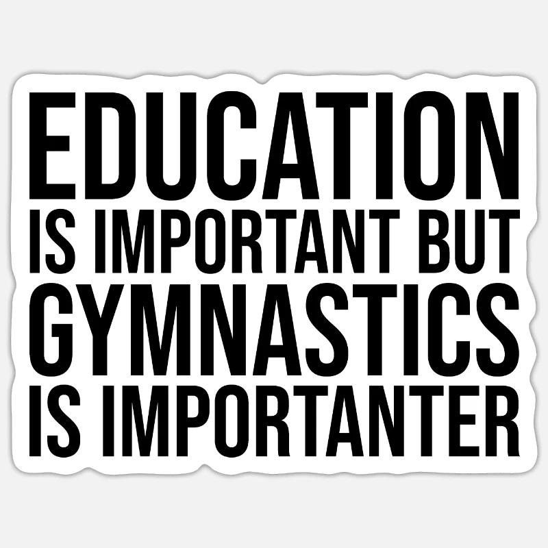 Gymnastics - Sticker size S (10 x 10 cm) - white matte