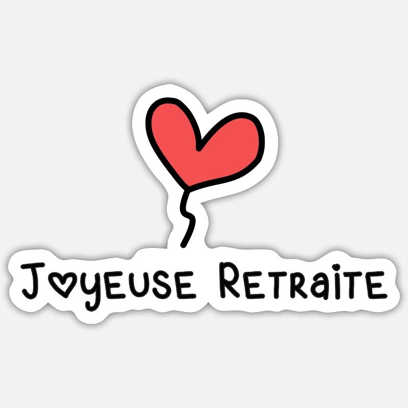 RETRAITE - Sticker taille S (10 x 10 cm) - blanc mat