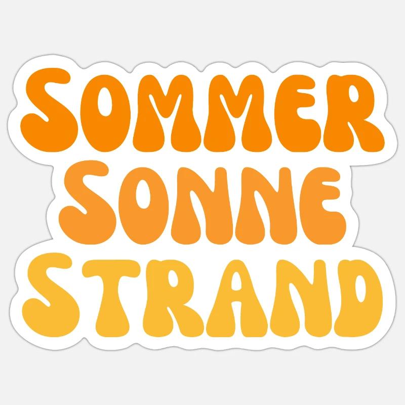 Summer Sun Beach Nectarine - Sticker size S (10 x 10 cm) - white matte