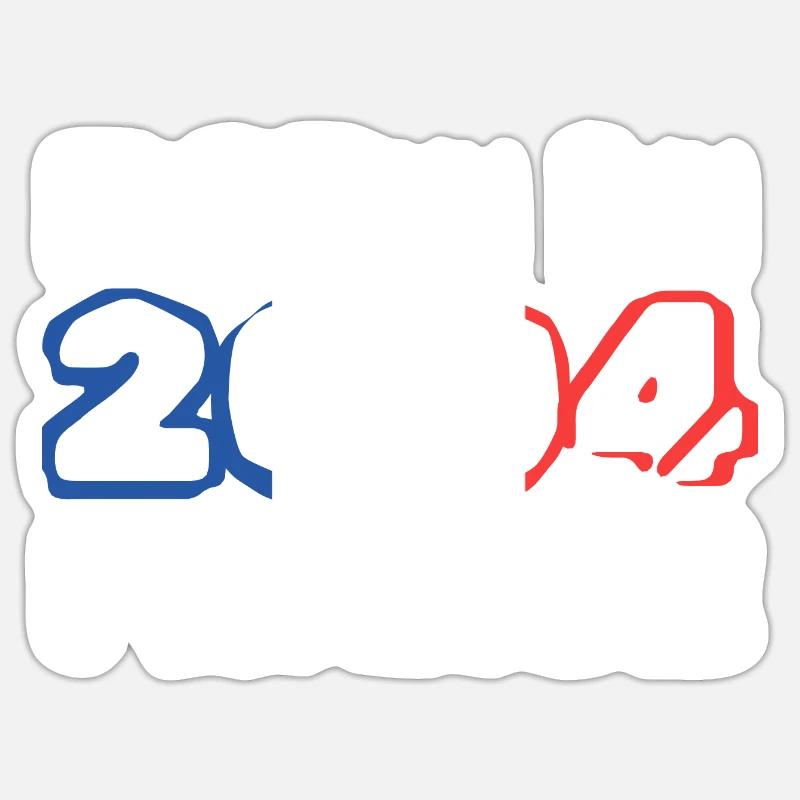 2004 - Sticker size S (10 x 10 cm) - white matte