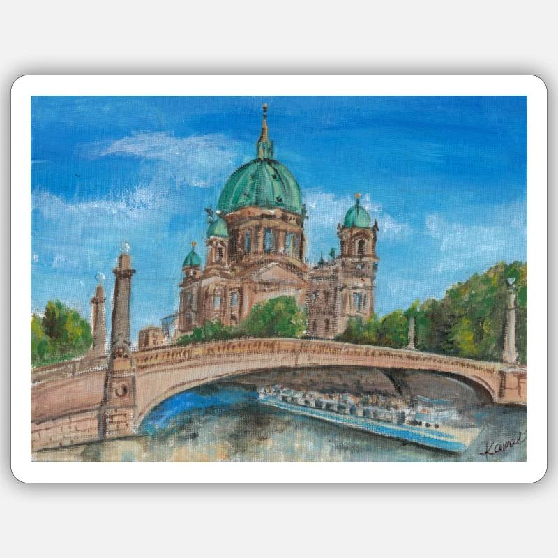 Berlin Cathedral - Sticker size S (10 x 10 cm) - white matte