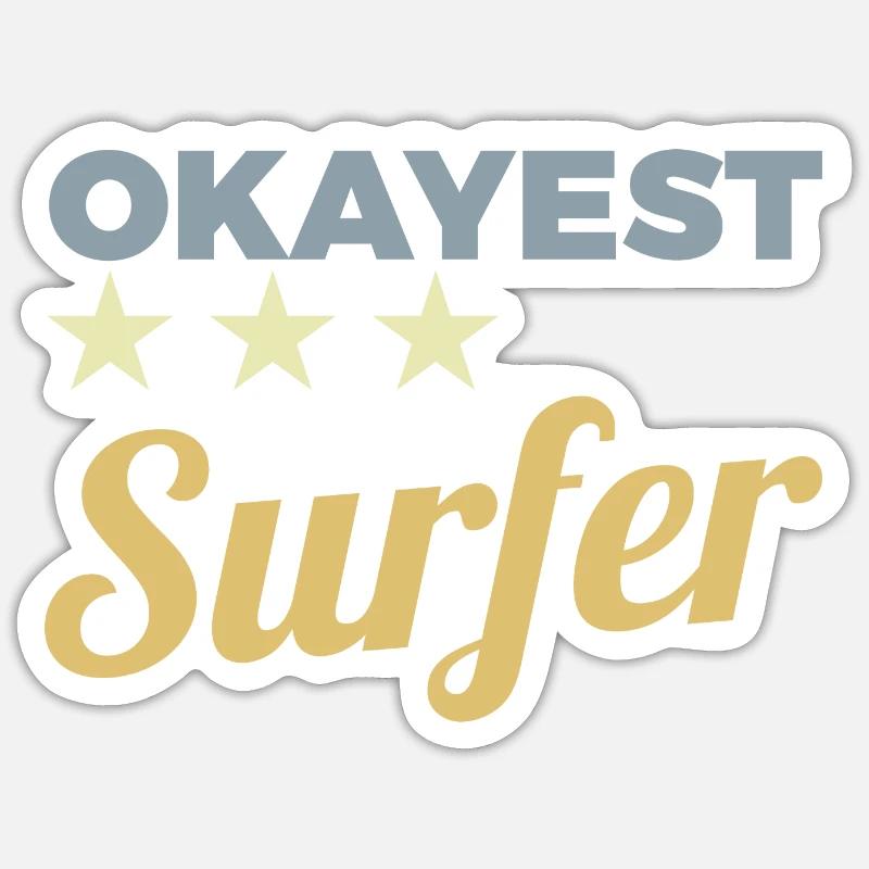 Durchschnittlicher Surfer Sticker Größe S (10 x 10 cm)