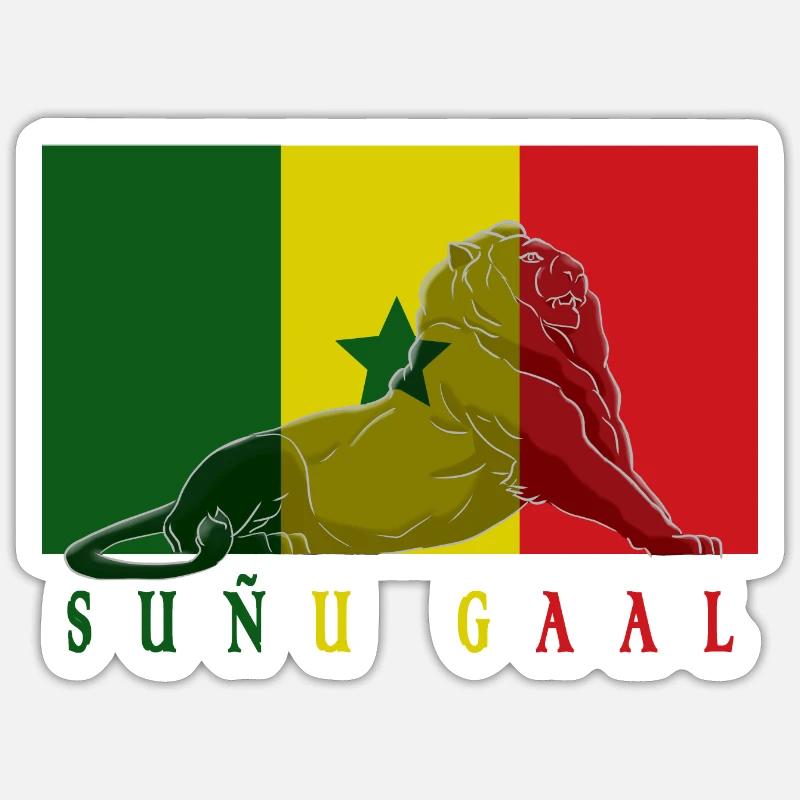 Suñu gaal - Sticker taille S (10 x 10 cm) - blanc mat