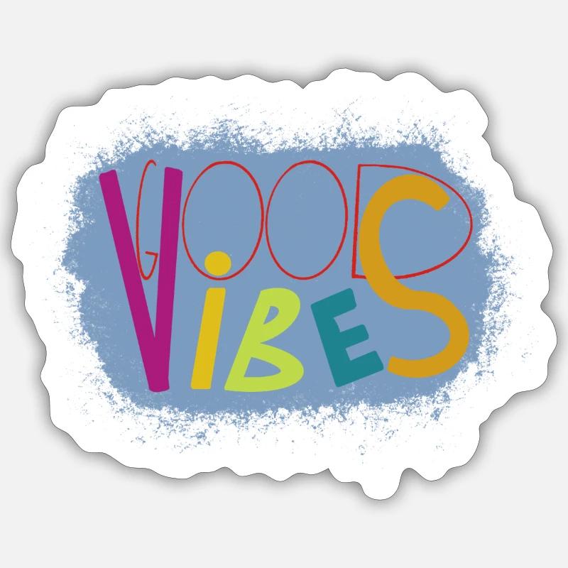 Lebendige Vibes Kunstdesign Sticker Größe S (10 x 10 cm)