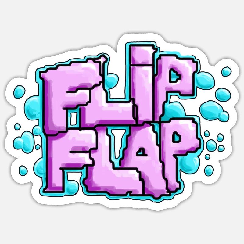 Klappklappe - Sticker Größe S (10 x 10 cm) - Mattweiß
