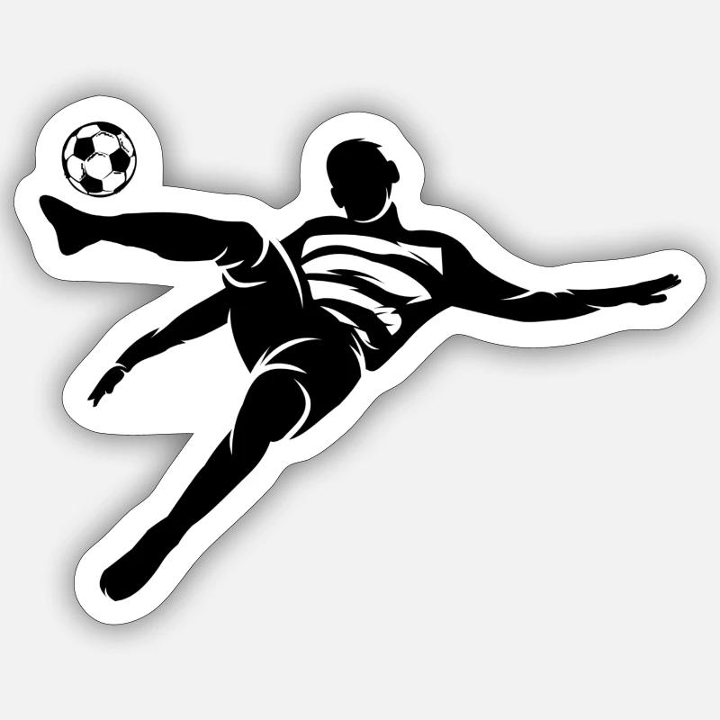 Kicker noir - Sticker taille S (10 x 10 cm) - blanc mat