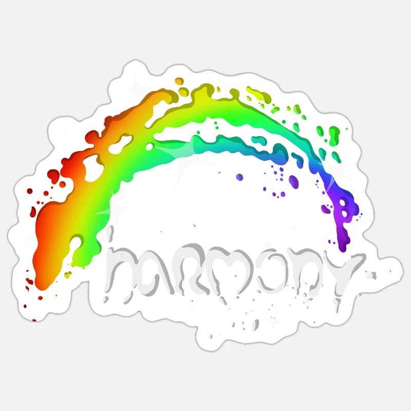 Harmony - Sticker Größe S (10 x 10 cm) - Mattweiß