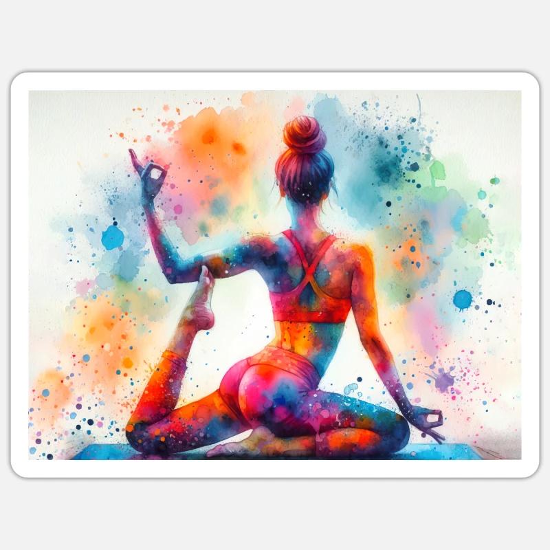 Yoga Exercise Sticker size S (10 x 10 cm)