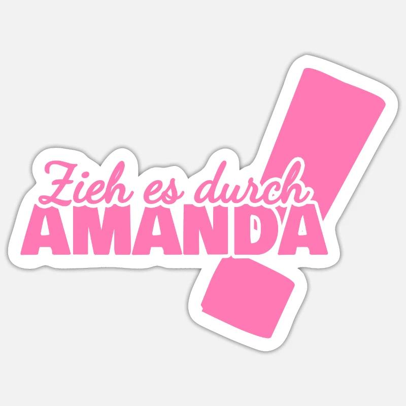 Amanda - Sticker size S (10 x 10 cm) - white matte