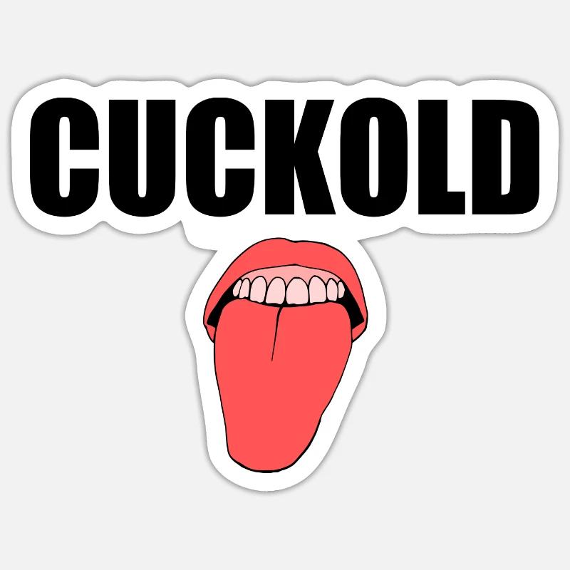 Cuckold - Sticker size S (10 x 10 cm) - white matte
