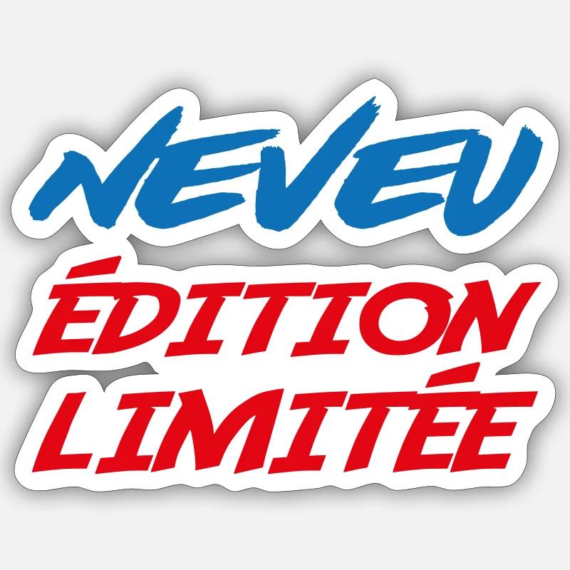 NEVEU édition limitée - Sticker taille S (10 x 10 cm) - blanc mat