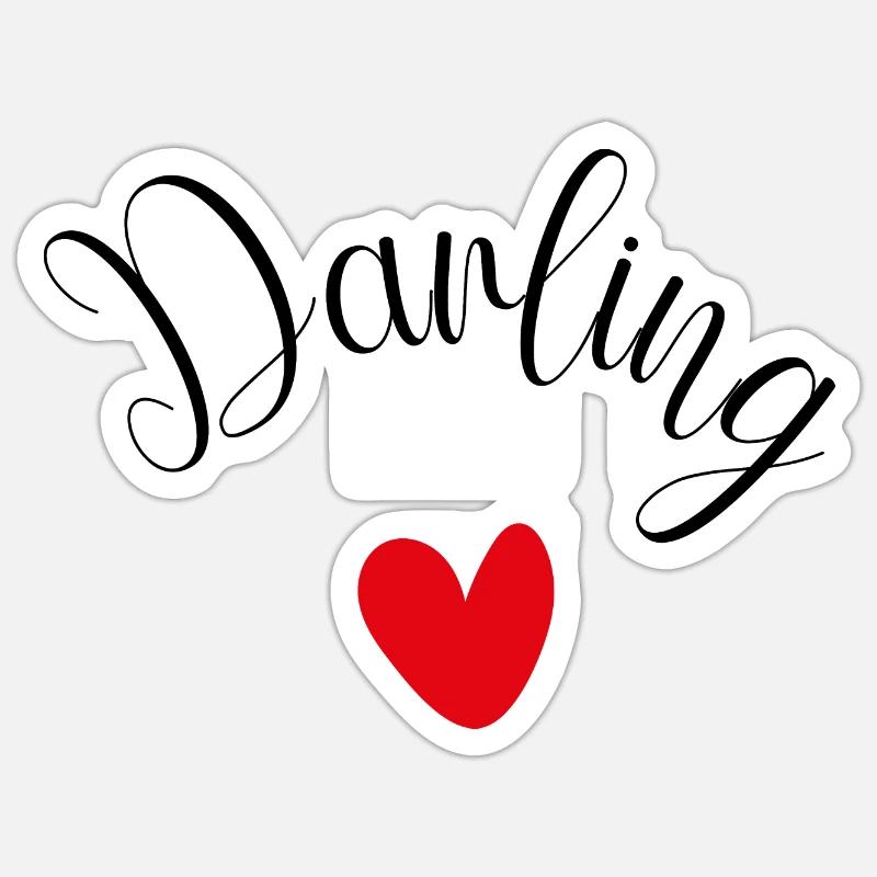 Chéri - Sticker taille S (10 x 10 cm) - blanc mat