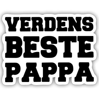 der beste Vater der Welt - Sticker Größe S (10 x 10 cm) - Mattweiß - Vorne