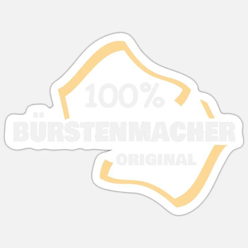 Profession : Fabricant de pinceaux - Sticker taille S (10 x 10 cm) - blanc mat