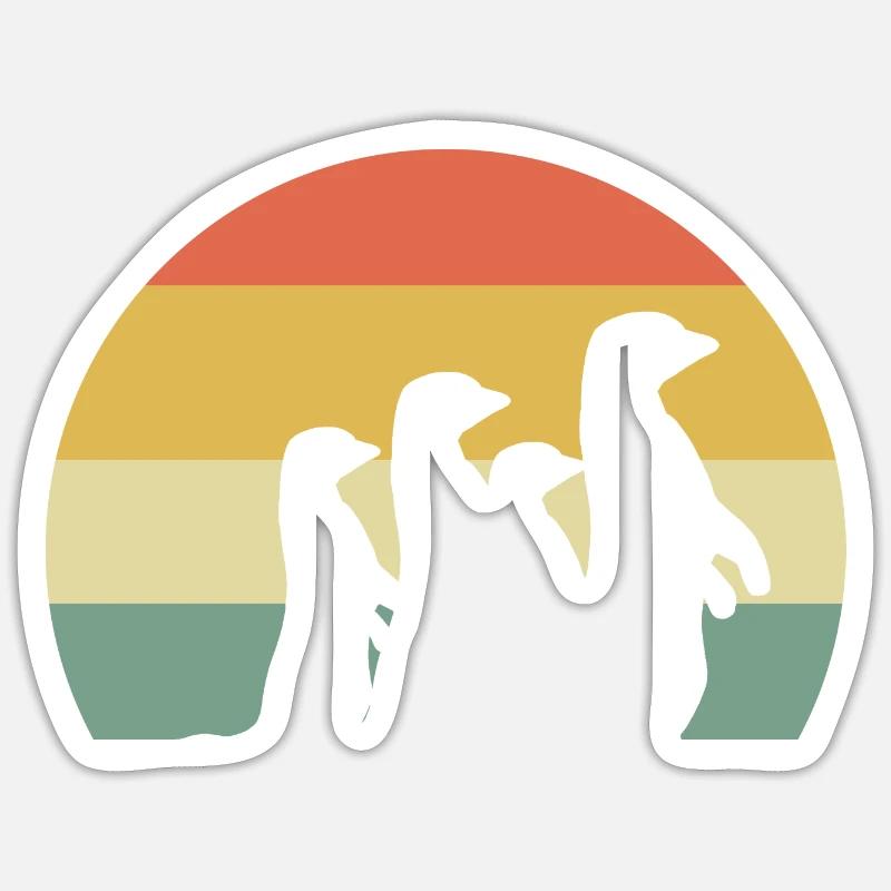 Suricate - Sticker taille S (10 x 10 cm) - blanc mat