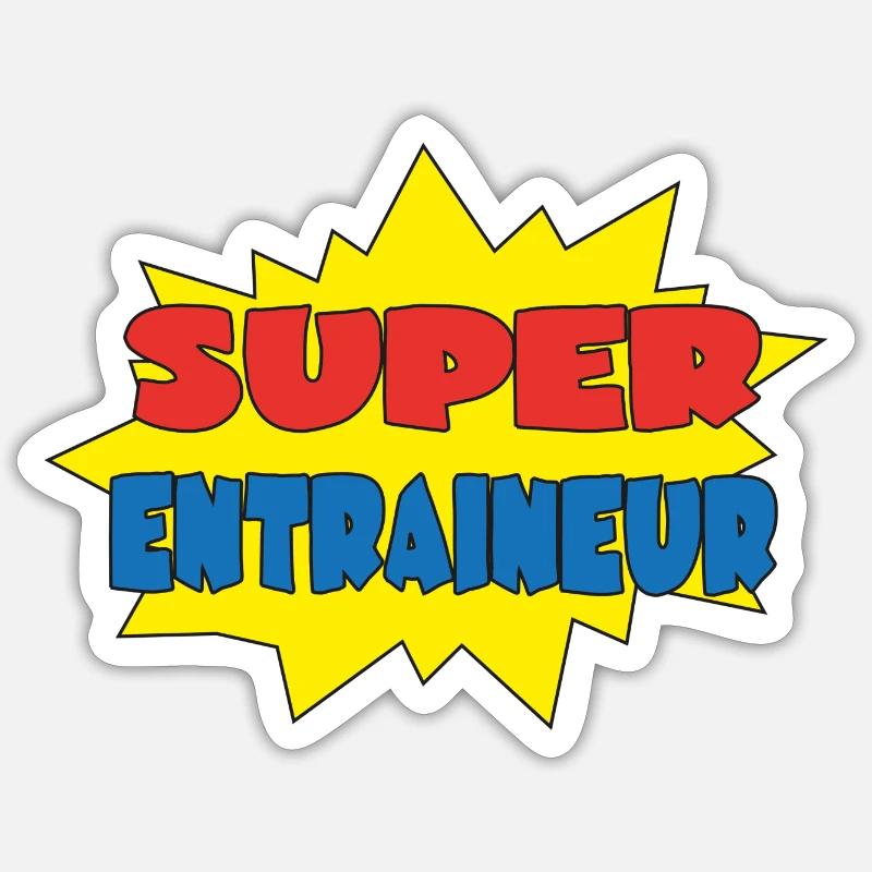 TRAINER - Sticker Größe S (10 x 10 cm) - Mattweiß