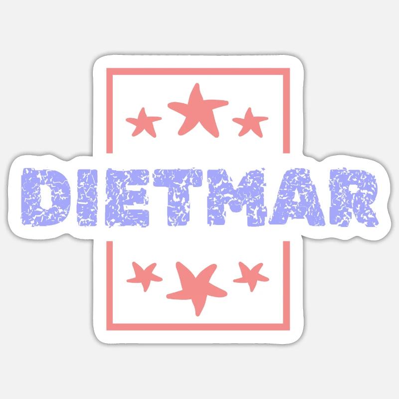 Gift for Dietmar - Sticker size S (10 x 10 cm) - white matte