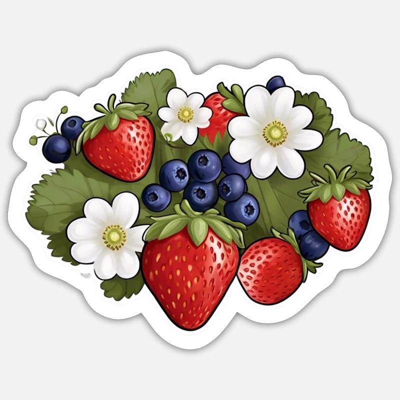 Strawberry Strawberry Assorted Sticker size S (10 x 10 cm)
