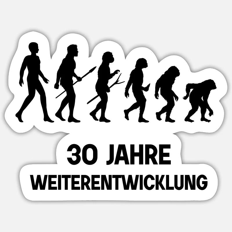 30 Jahre Weiterentwicklung Sticker Größe S (10 x 10 cm)