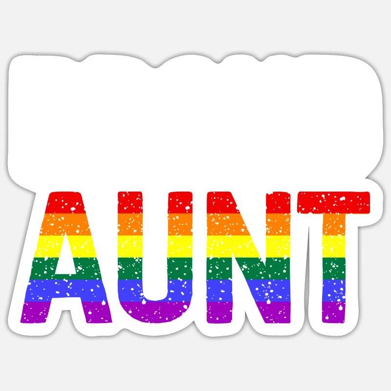 Proud Aunt - Sticker Größe S (10 x 10 cm) - Mattweiß
