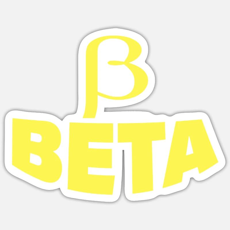 BÊTA - Sticker taille S (10 x 10 cm) - blanc mat