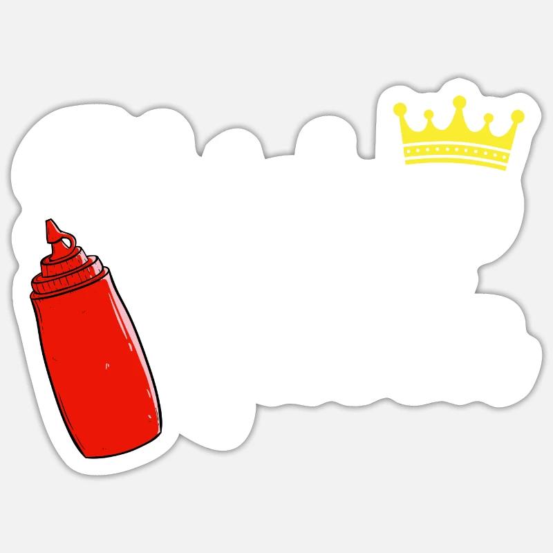 Ketchup Ketchup à la tomate - Sticker taille S (10 x 10 cm) - blanc mat