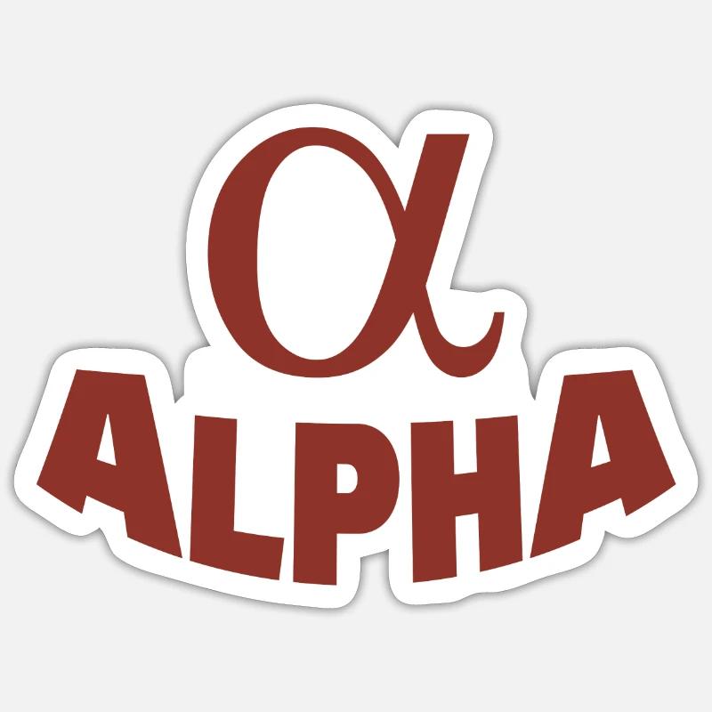 ALPHA - Sticker Größe S (10 x 10 cm) - Mattweiß